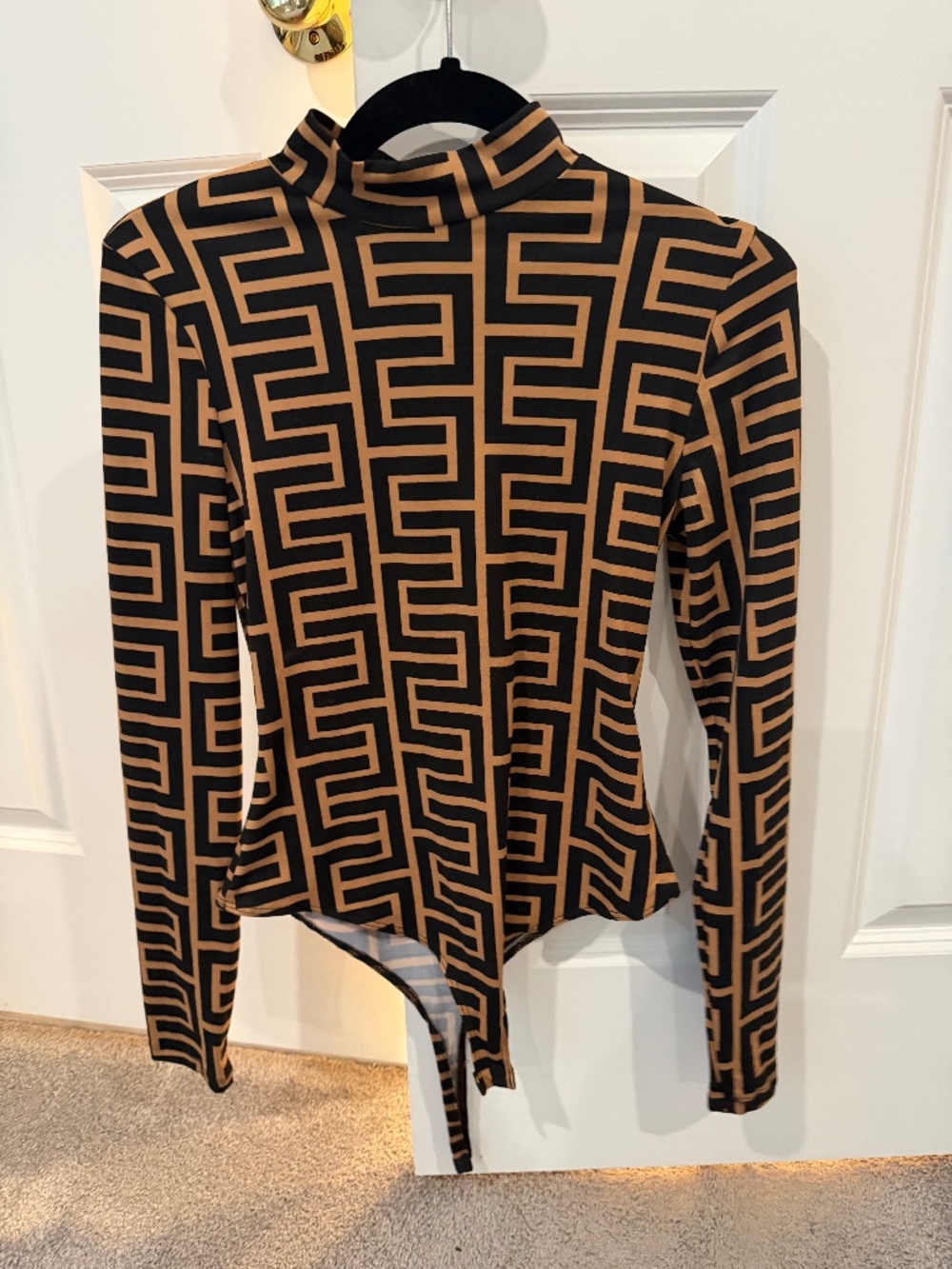 Iris Brown and black bodysuit Small